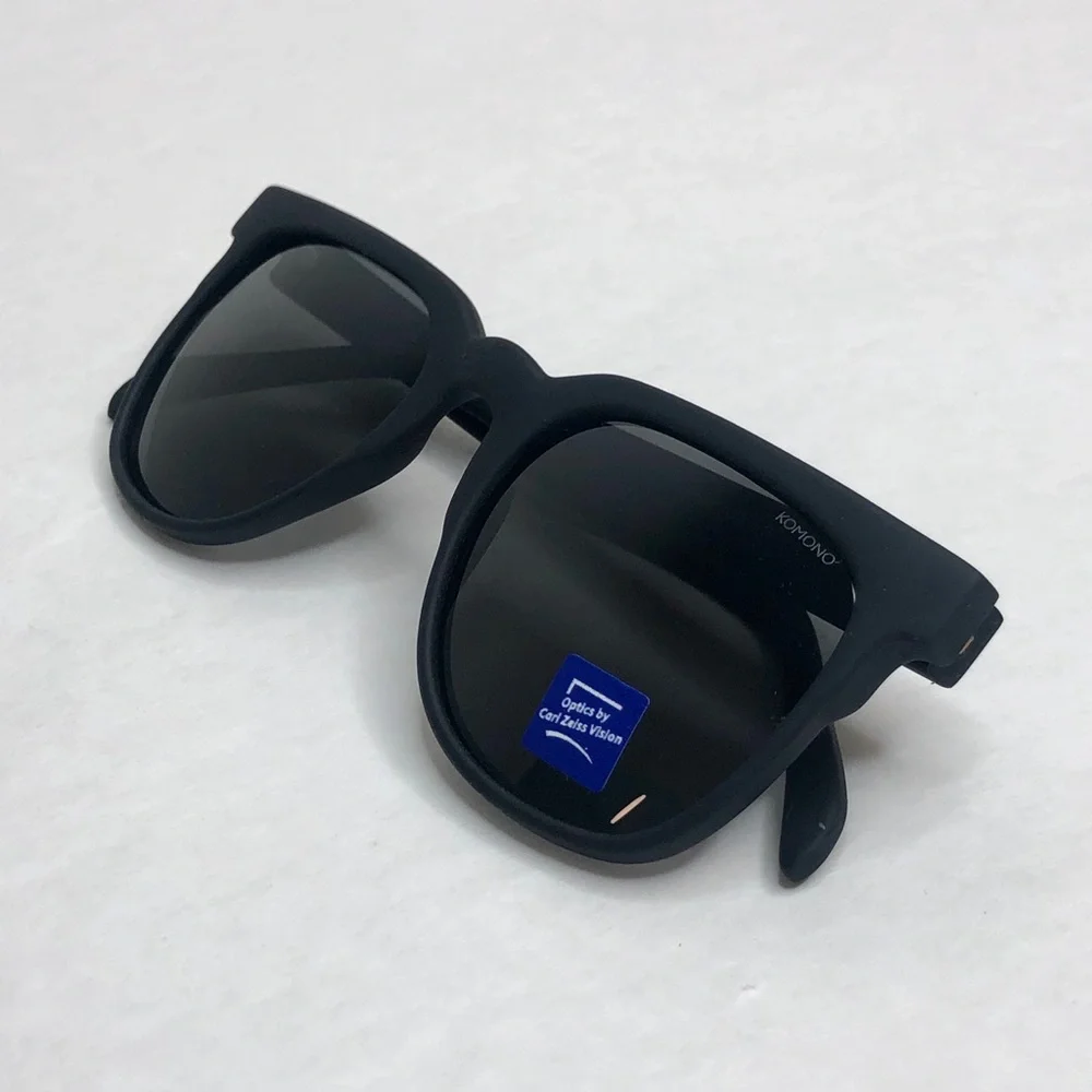 KOMONO Riviera Black Rubber sunglasses NEW